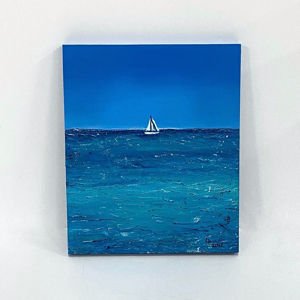 Original Acrylic Landscape Art on 7.5” x 9” Reclaimed Wood - Picture 8 of 10